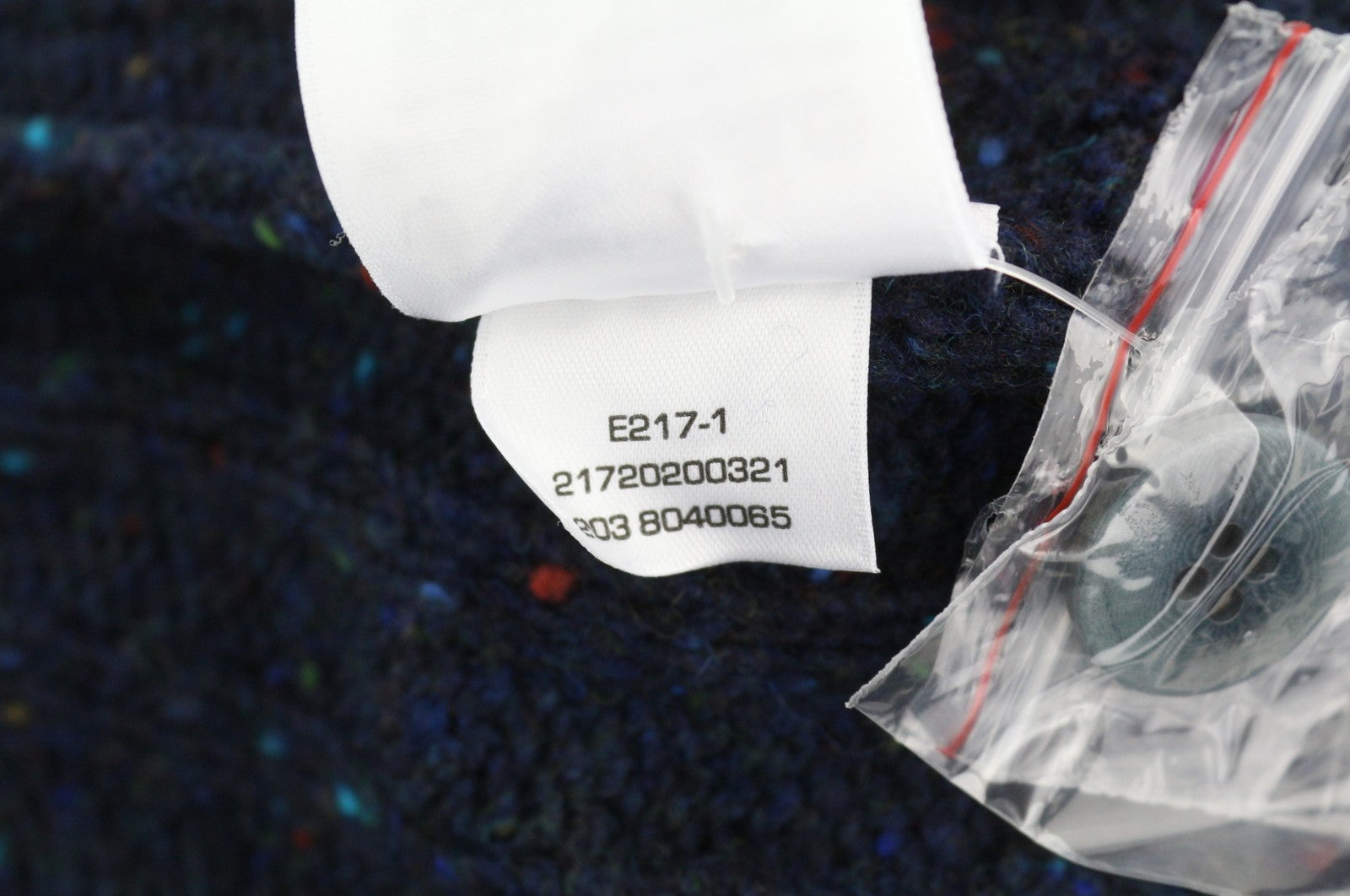 GANT Neps Buttons Mock Neck Men Jumper 2XL Blue Wool Knit