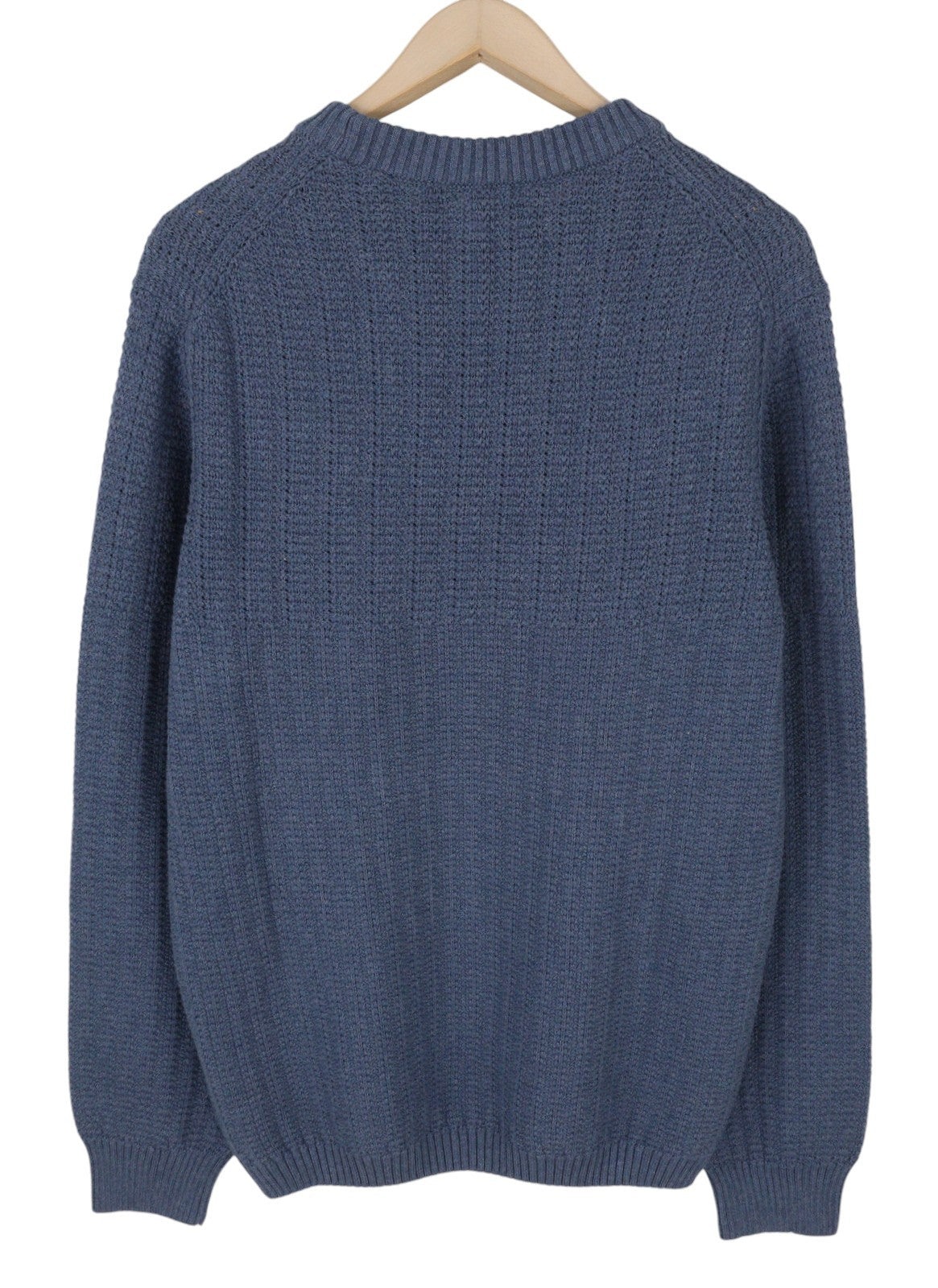 GANT Multi Color Texture C-Neck Men Jumper L Indigo Cotton