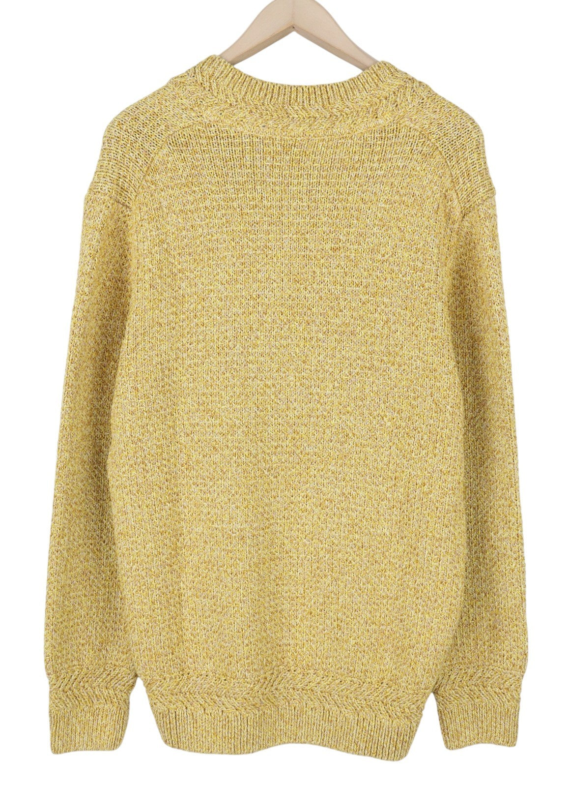 GANT Twisted Color V-Neck Men Jumper XL Yellow Melange Knit
