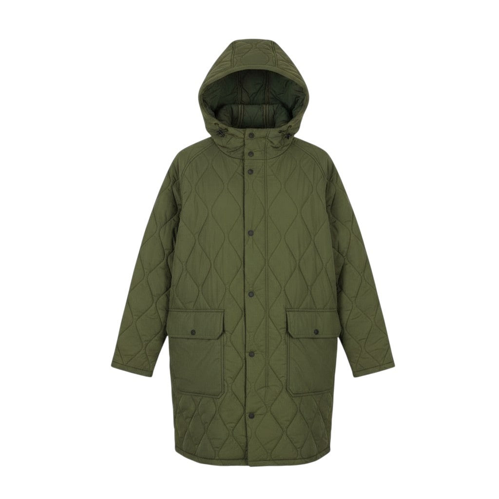 GANT Quilted Long Men Jacket XL Racing Green Hooded Full Zip RRP439