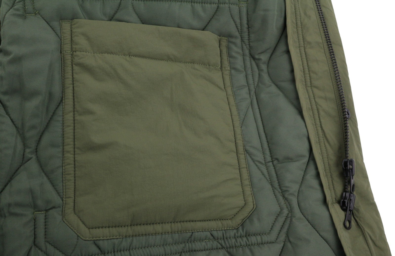 GANT Quilted Long Men Jacket XL Racing Green Hooded Full Zip RRP439