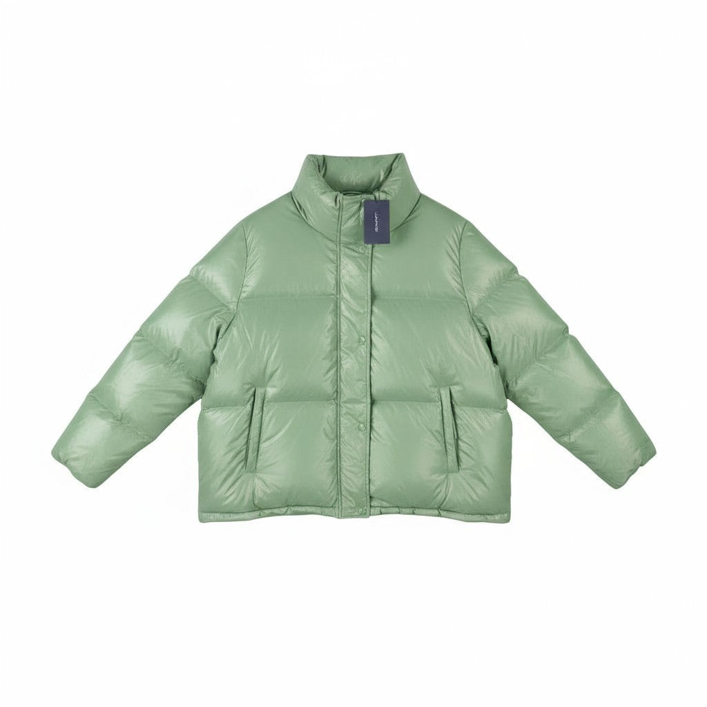 GANT Cropped Down Women Jacket XL Kalamata Green Quilted RRP425