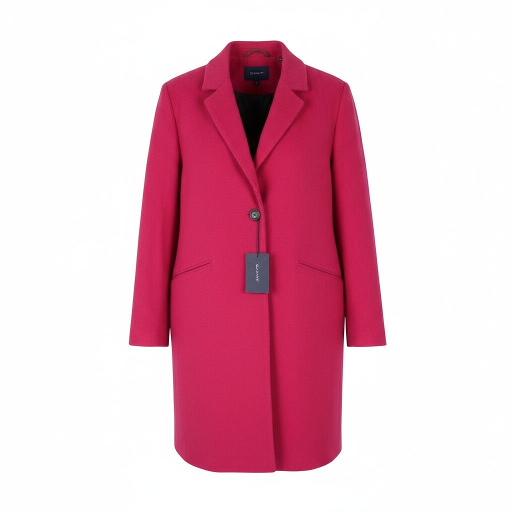 GANT Classic Tailored Women Coat 2XL Love Potion Wool Cashmere