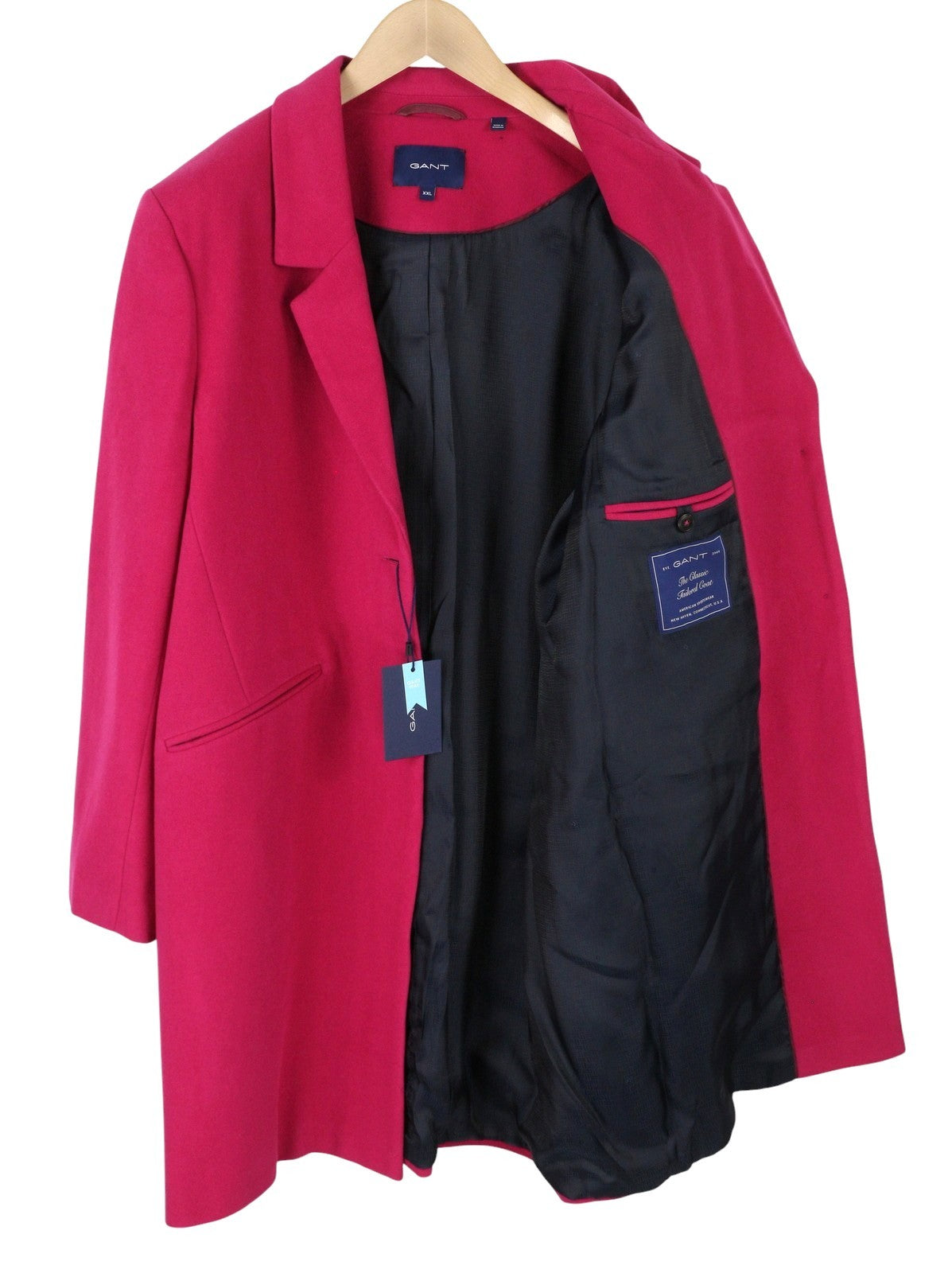 GANT Classic Tailored Women Coat 2XL Love Potion Wool Cashmere