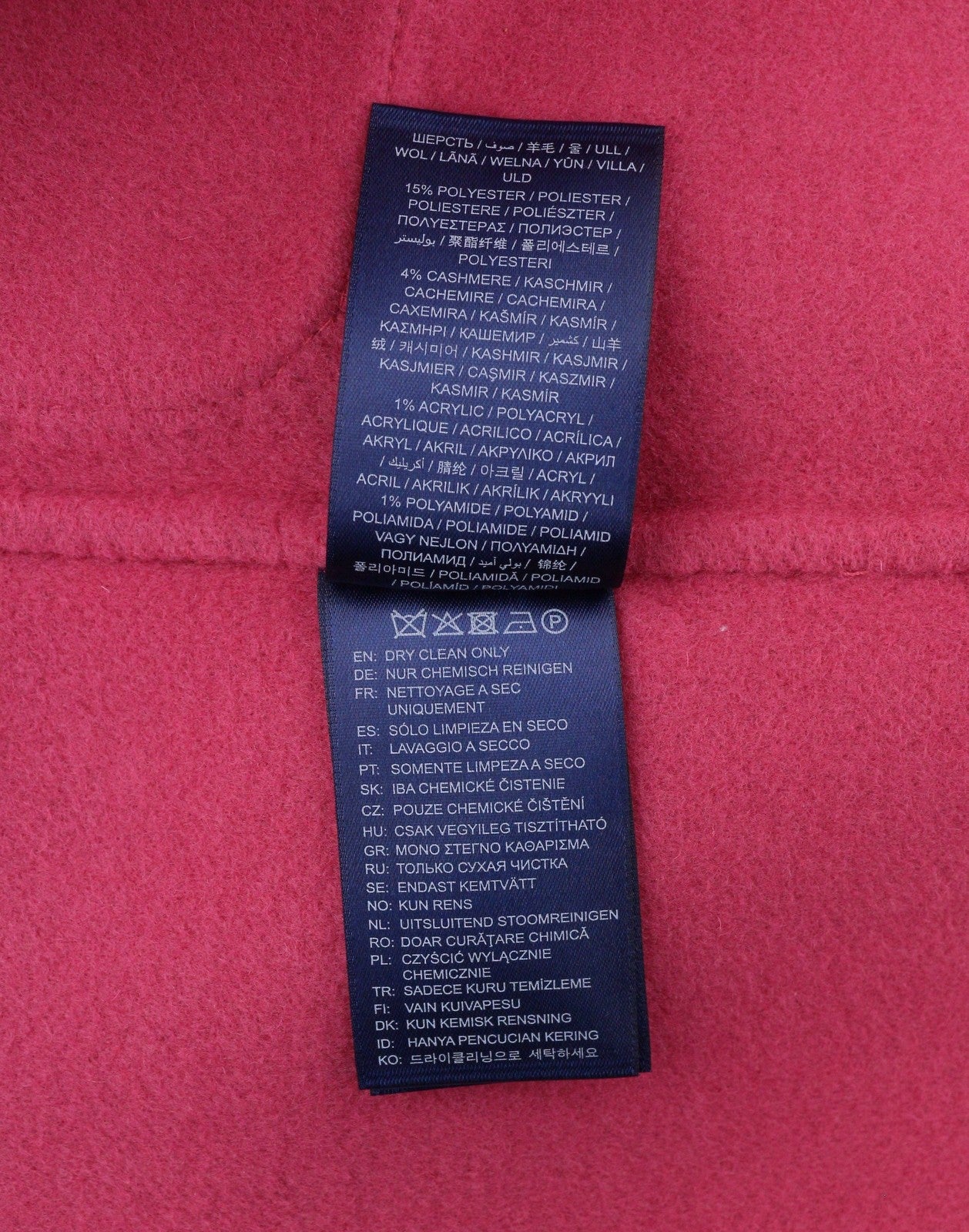 GANT Handstitched Varsity Women Coat M Rose Wool Cashmere RRP495
