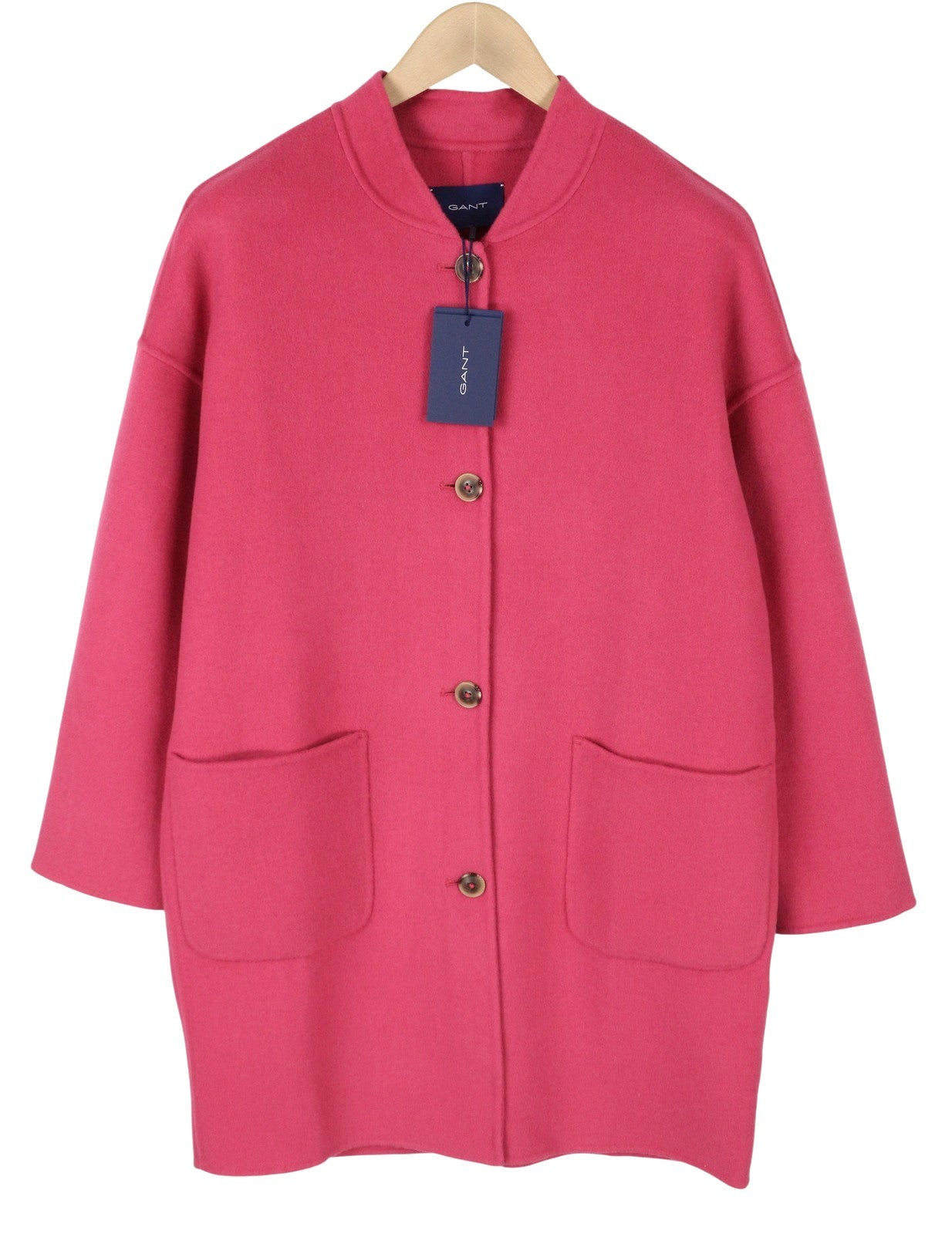 GANT Handstitched Varsity Women Coat M Rose Wool Cashmere RRP495
