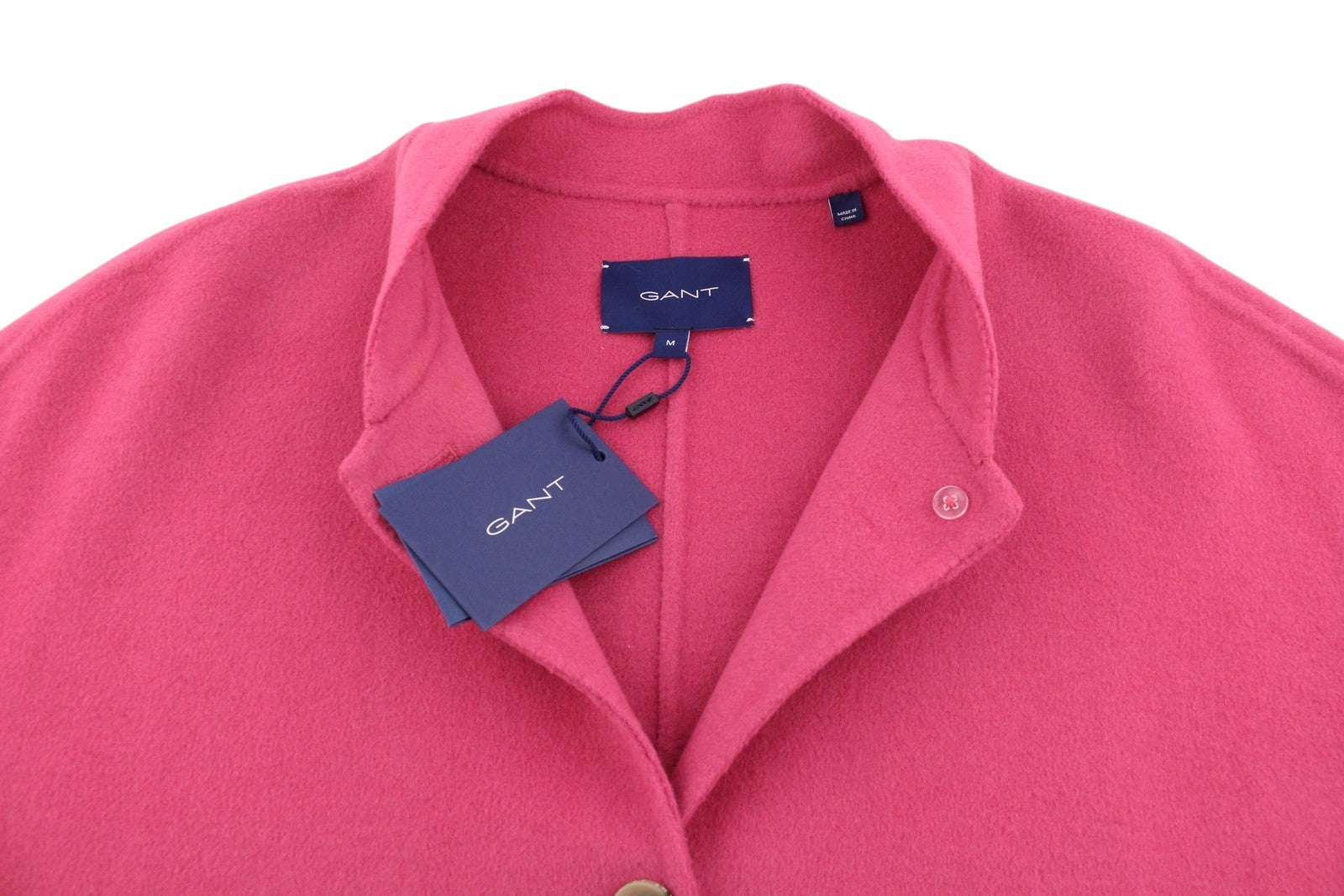 GANT Handstitched Varsity Women Coat M Rose Wool Cashmere RRP495