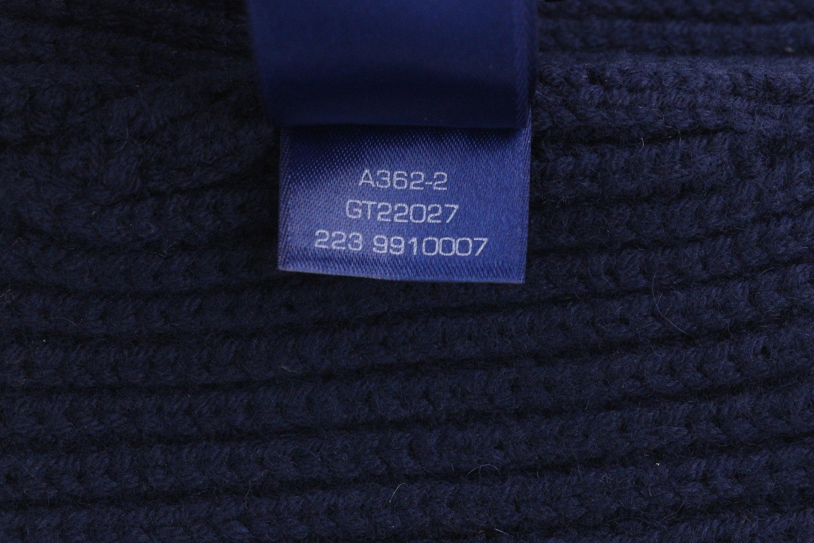 GANT Men Hat OS Navy Wool Knit Patch Logo Beanie