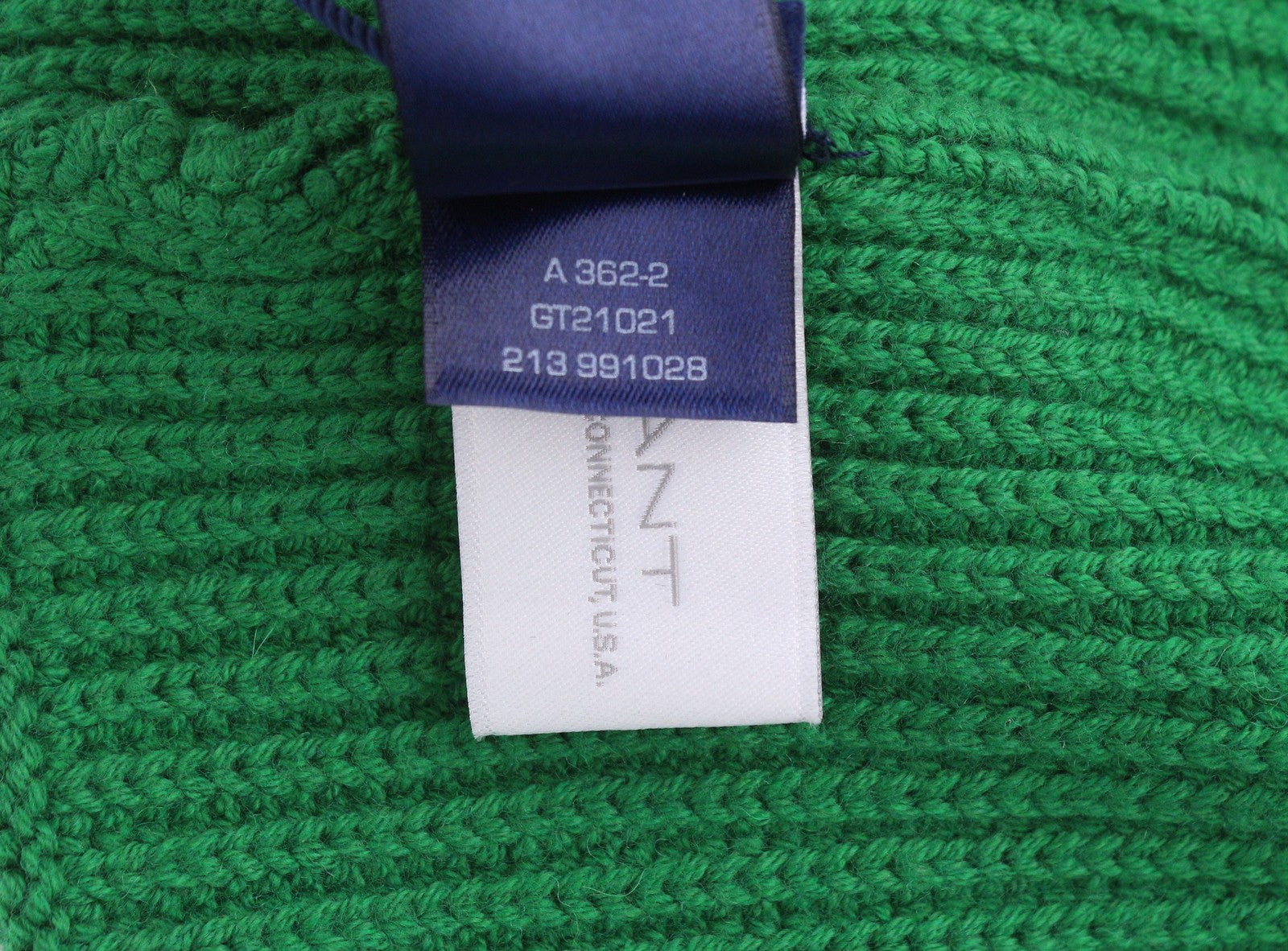 GANT Archive Shield Beanie Men Hat L/XL Green Wool Knit