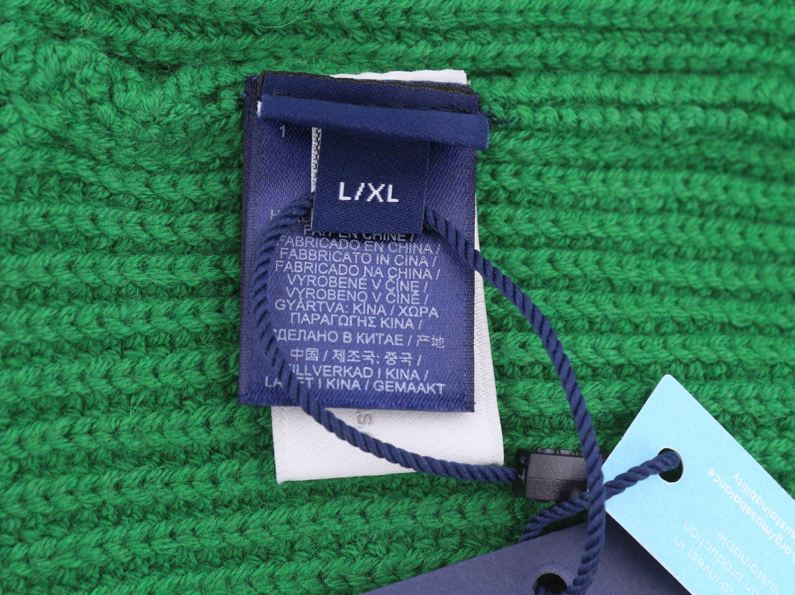 GANT Archive Shield Beanie Men Hat L/XL Green Wool Knit