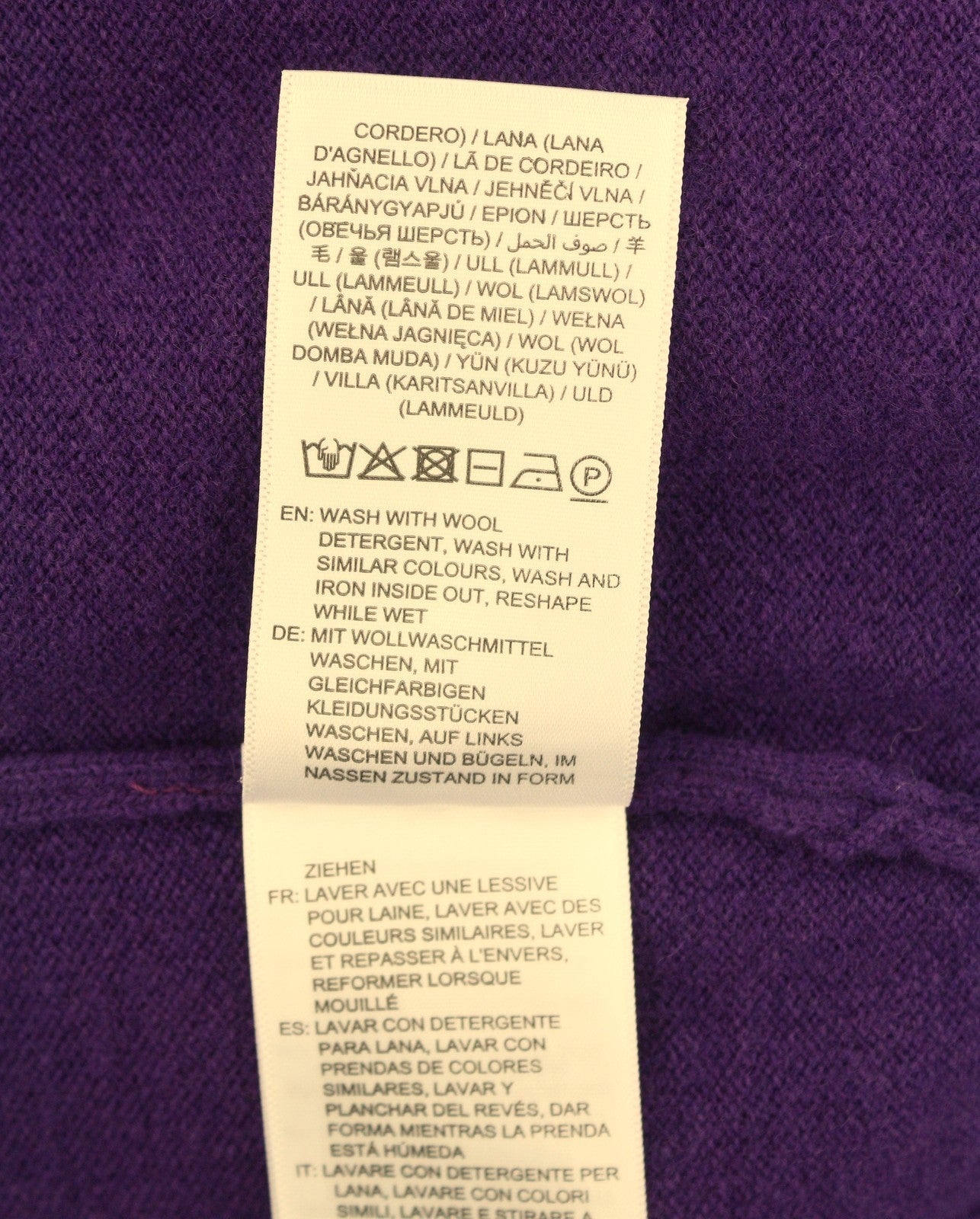 GANT Superfine Lambswool Crew Men Jumper M Purple Knit