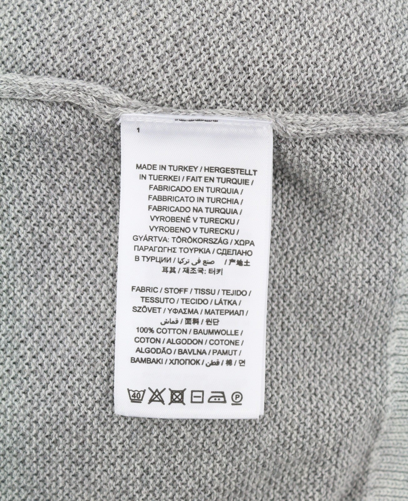 GANT Multi Texture Pique C-Neck Men Jumper S Grey Knit