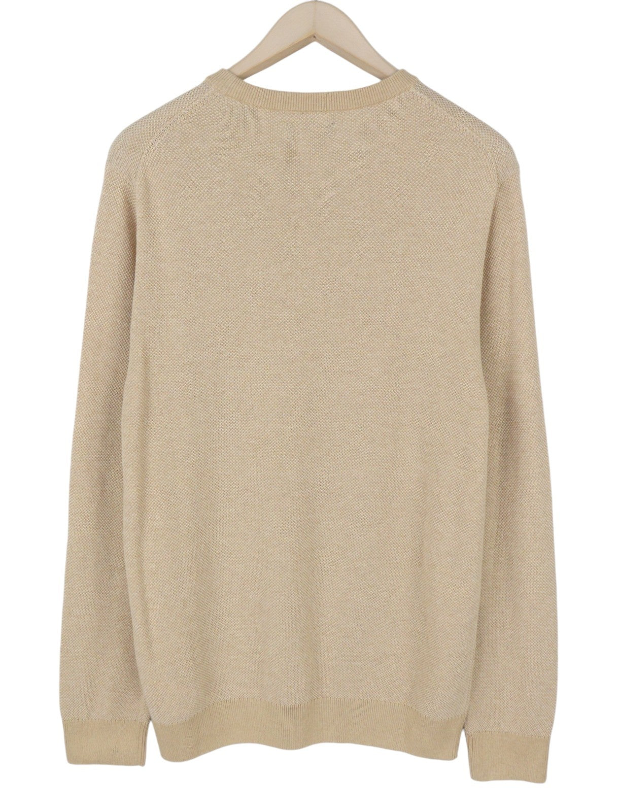 GANT Multi Texture Pique C-Neck Men Jumper L Khaki Knit