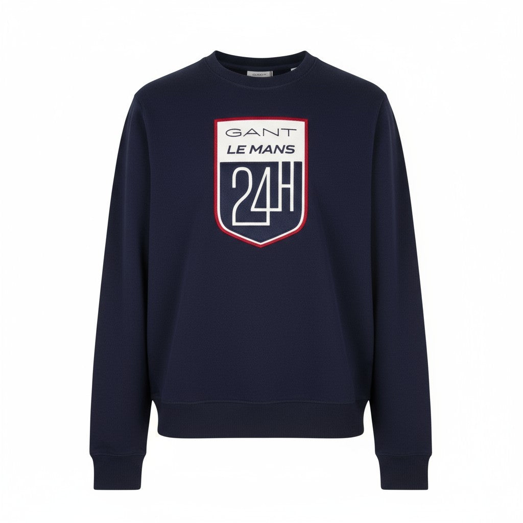 GANT X LE MANS C-Neck Men Sweatshirt 2XL Blue Logo