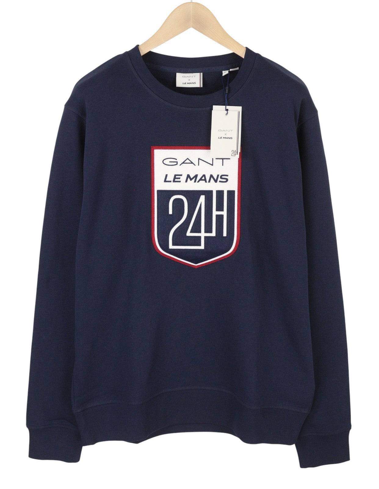 GANT X LE MANS C-Neck Men Sweatshirt 2XL Blue Logo