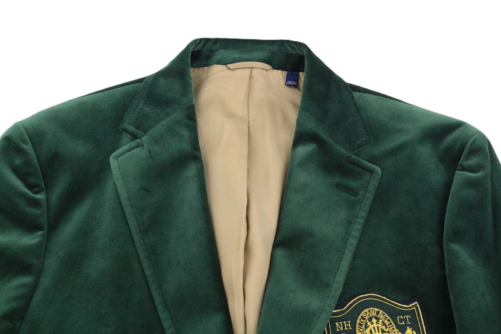 GANT Velvet Club Men Blazer EU54 Green Tartan Notch RRP499