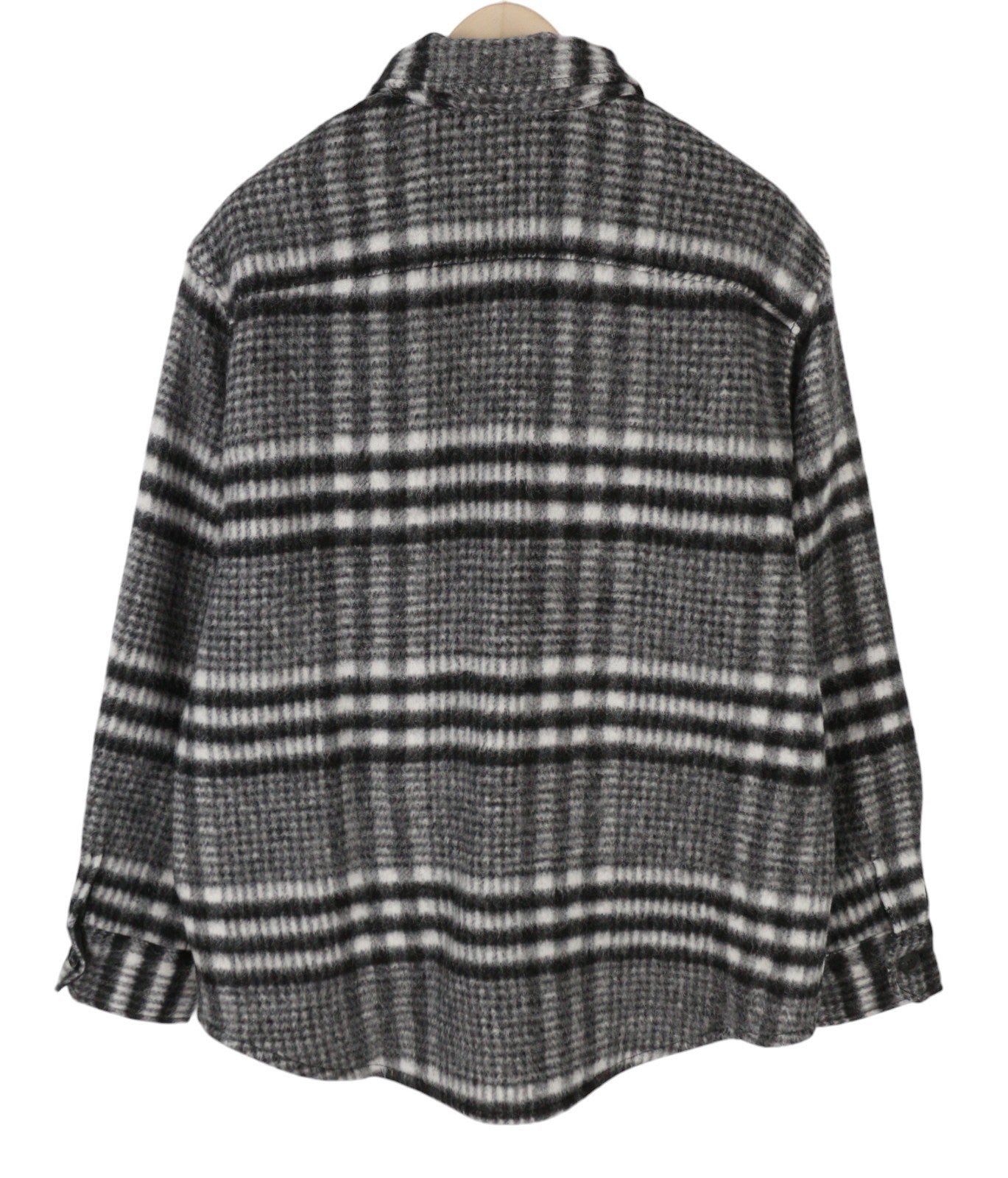 GANT Houndstooth Overshirt Men Jacket L Black Wool RRP375