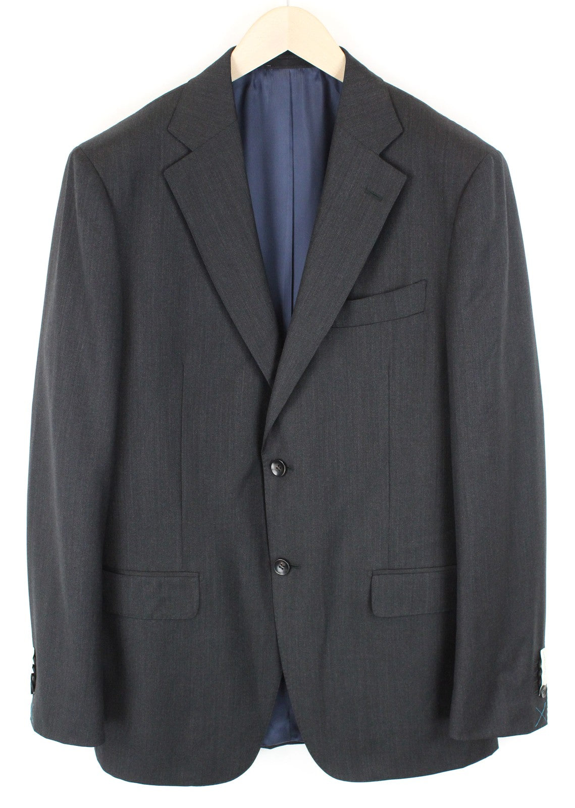 SUITSUPPLY Napoli Men Blazer UK42L Pure Wool Super 110's Single-Breasted Grey