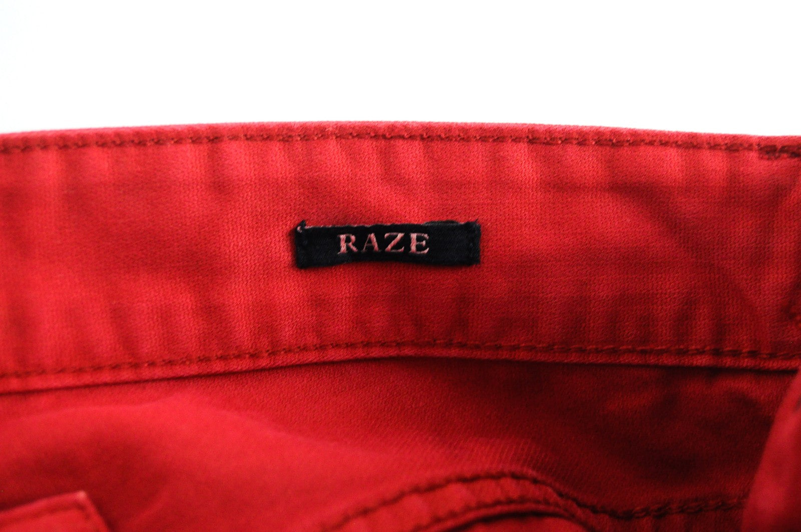 SCOTCH & SODA Raze Men Trousers W28/L32 Red Slim Fit Pure Cotton Dyed Washed