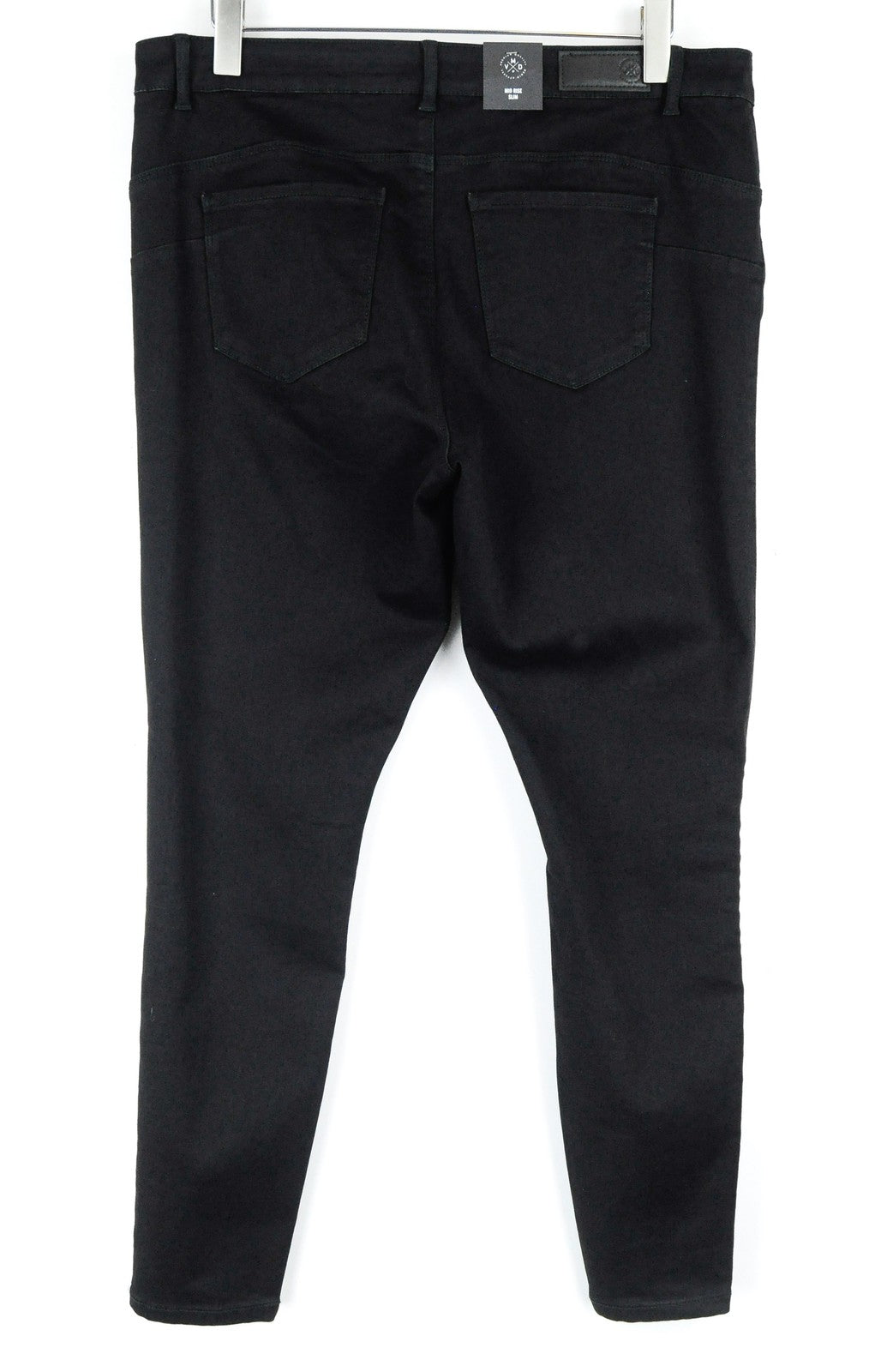 VERO MODA Women Jeans 2XL Black Slim Fit Cotton Blend Stretch Mid Rise Ripped