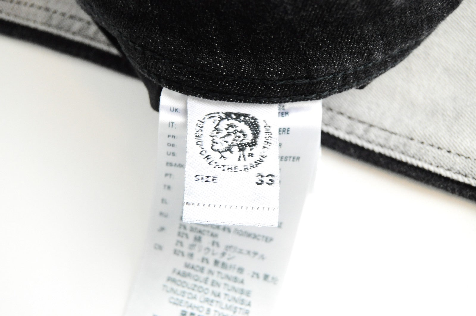 DIESEL Sleenker-X-SP 082AX Men Jeans W33/L32 Slim Skinny Grey Cotton Stretch