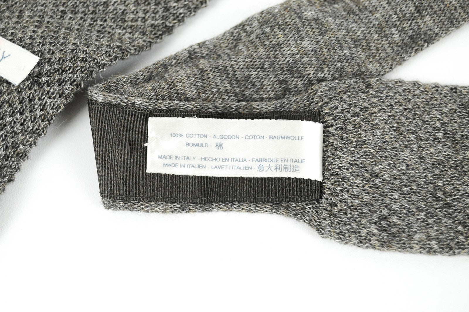 SUITSUPPLY Men Tie 146 x 5.5 cm Square-End Pure Cotton Brown Classic Formal