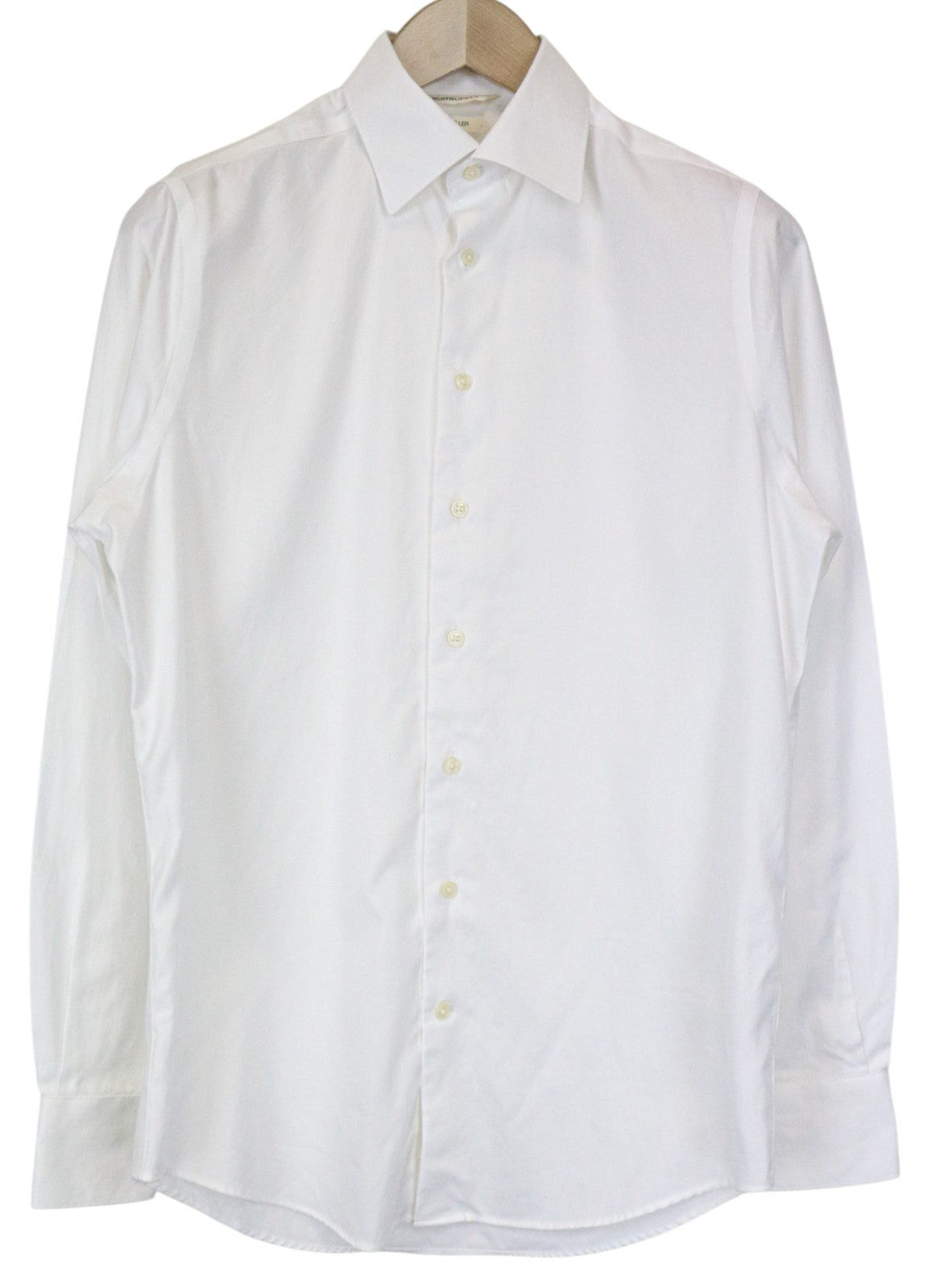 SUITSUPPLY Traveller Men's Formal Shirt 37/14 1/2 Slim White Cotton Long Sleeve
