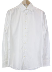 SUITSUPPLY Traveller Men's Formal Shirt 37/14 1/2 Slim White Cotton Long Sleeve