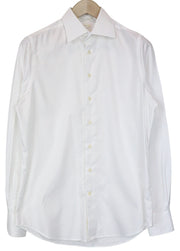 SUITSUPPLY Traveller Men's Formal Shirt 38/15 Slim White Cotton Long Sleeved
