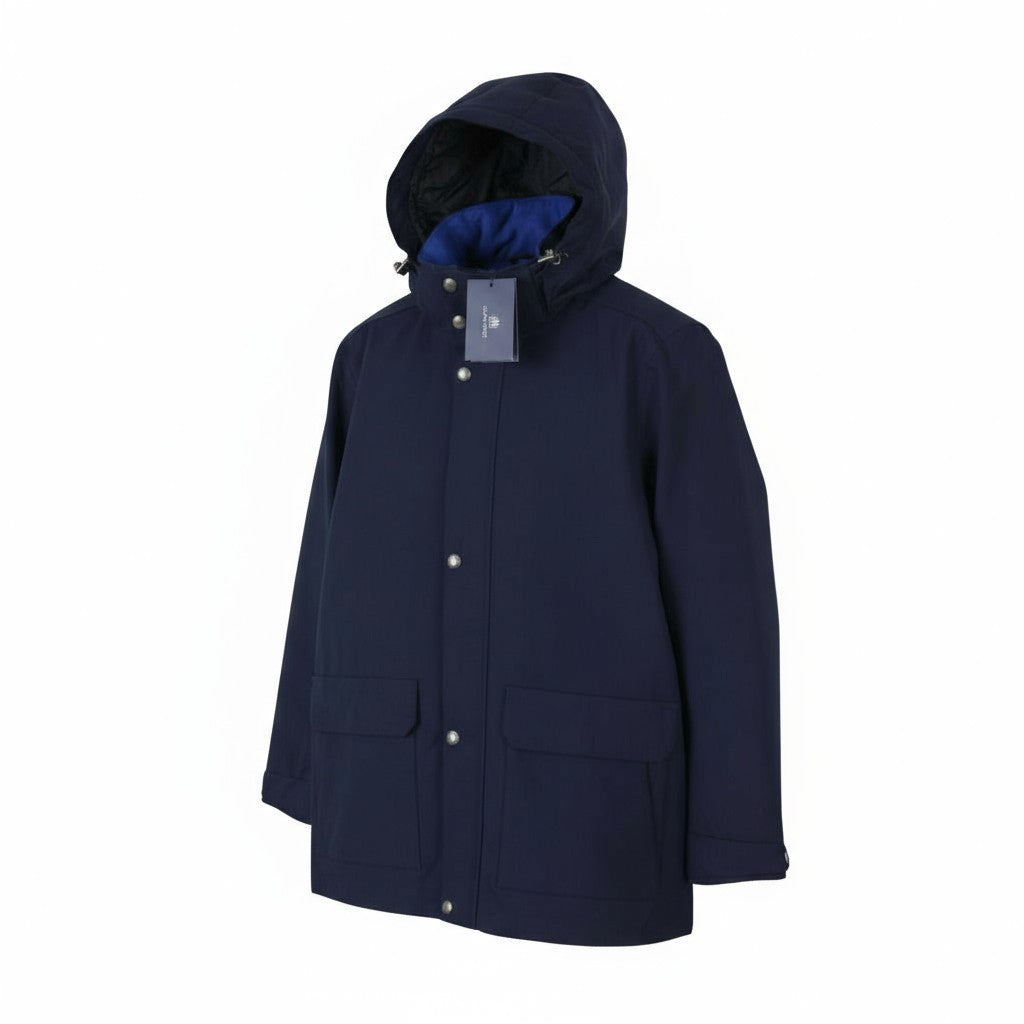 GANT The Rough Weather Slicker Men Jacket M Dusk Blue Hooded Zip RRP449