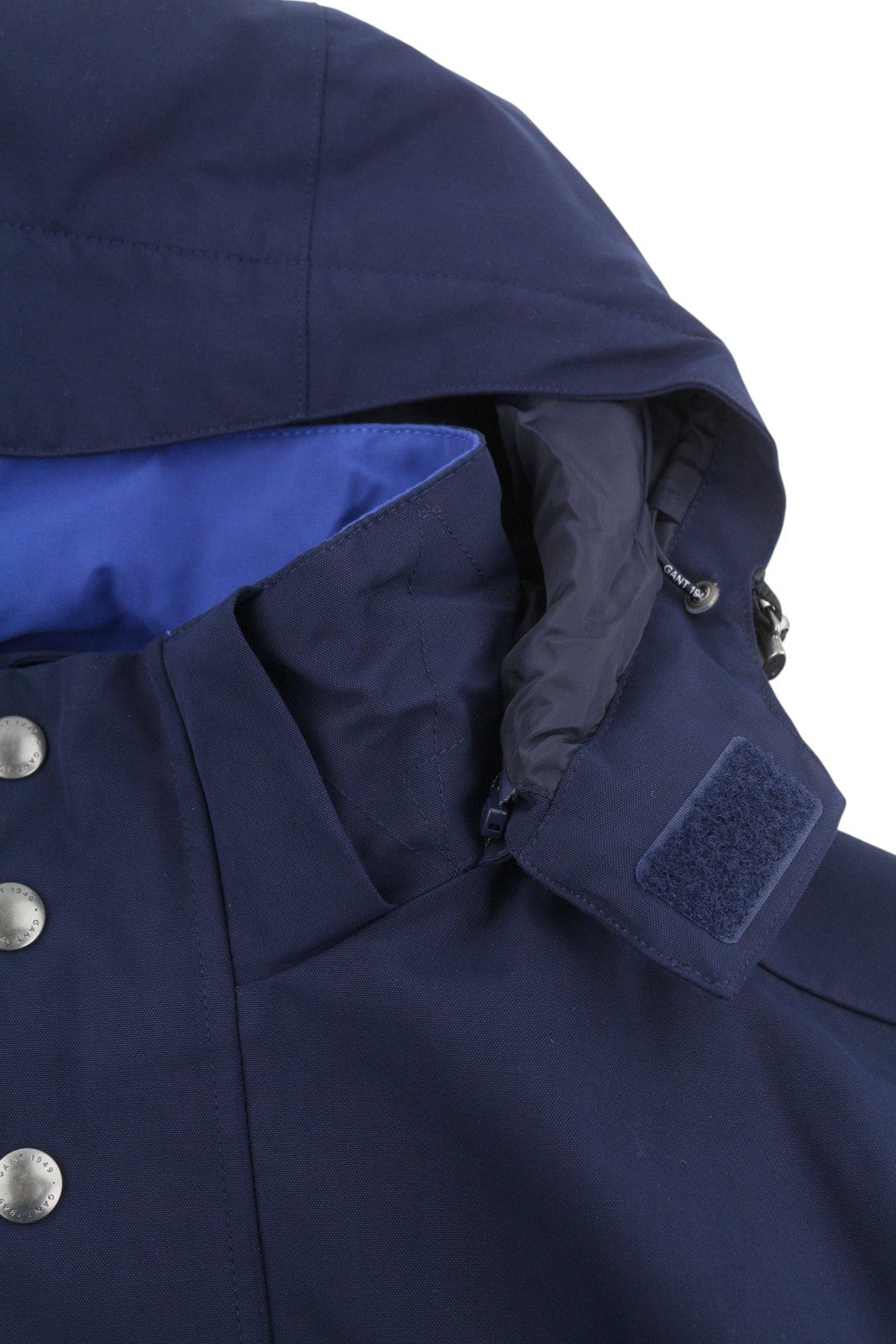 GANT The Rough Weather Slicker Men Jacket M Dusk Blue Hooded Zip RRP449