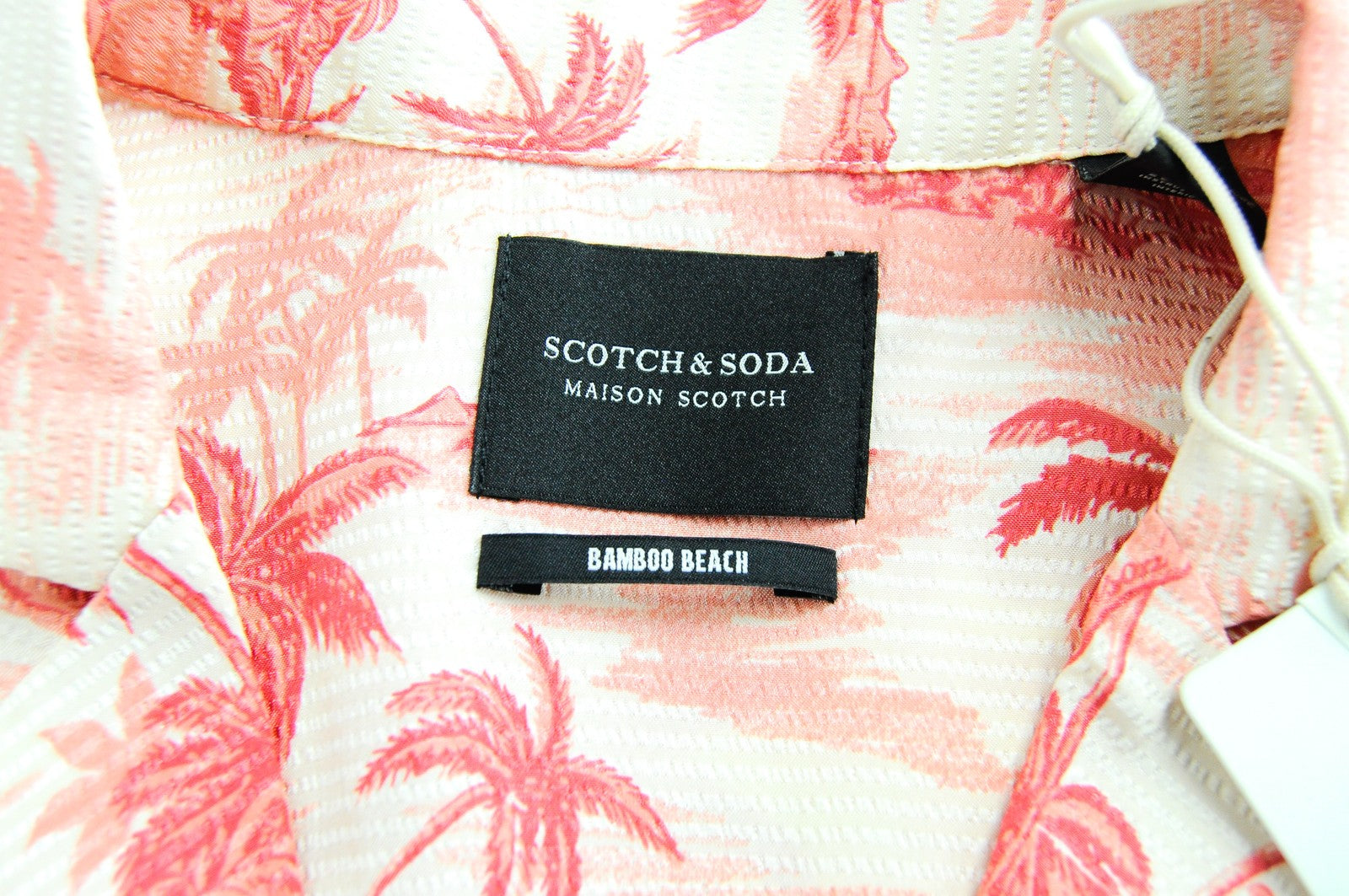 MAISON SCOTCH Women Shirt XS Pink Palm Patterned Short Sleeved Lightweight