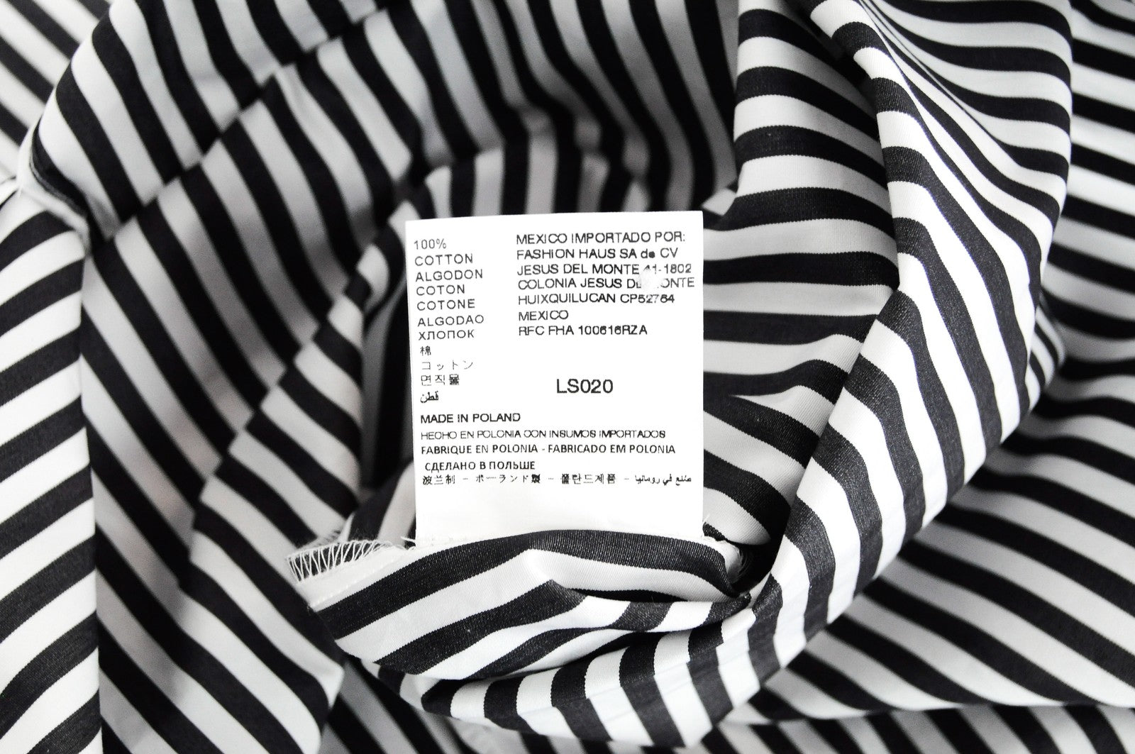 SUISTUDIO Women Shirt 36R White Pure Cotton Long Sleeve Striped Half-Buttoned