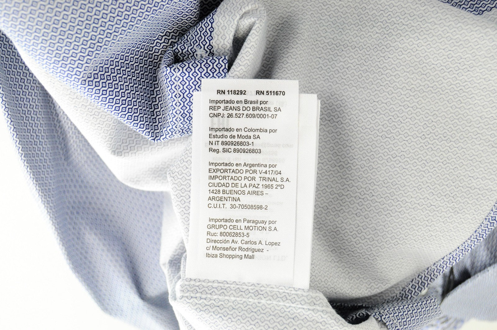 REPLAY Men Shirt S Blue Pure Cotton Patterned Long Sleeved Collared Button-Up