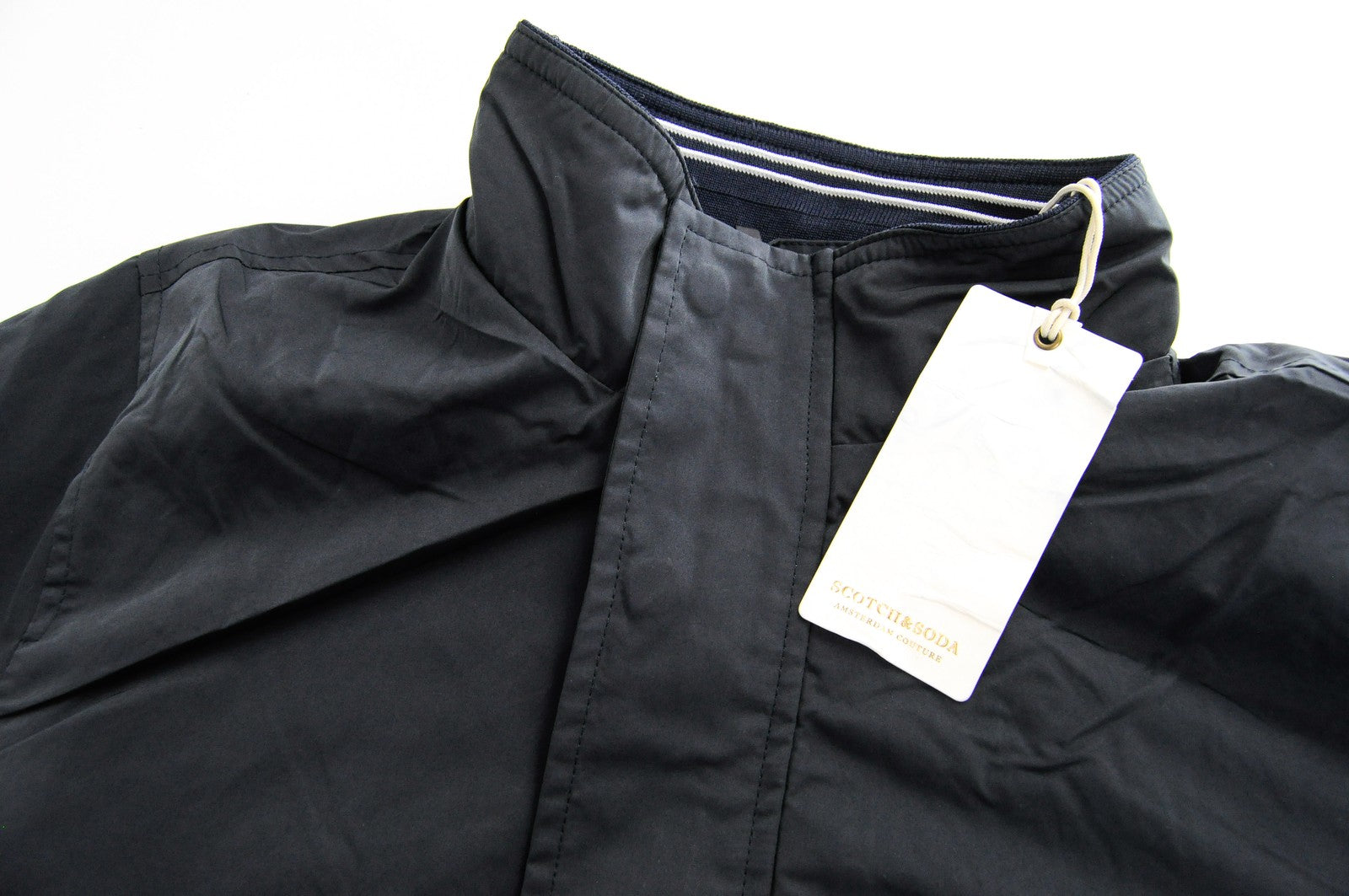 SCOTCH & SODA Ams Couture Men Jacket M Navy Lined Long Sleeved Zipped Casual