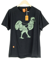 GOOD GENES Men T-Shirt L Black Pure Cotton Short Sleeved Logo Pull On