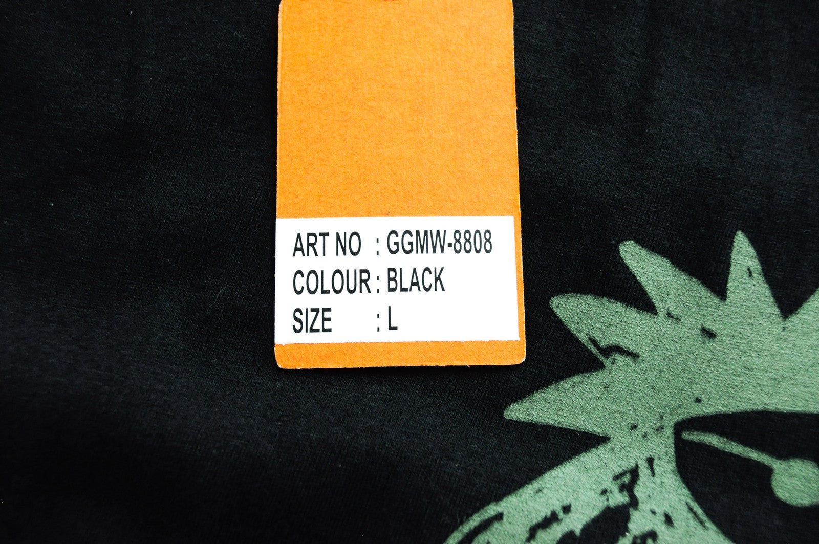 GOOD GENES Men T-Shirt L Black Pure Cotton Short Sleeved Logo Pull On