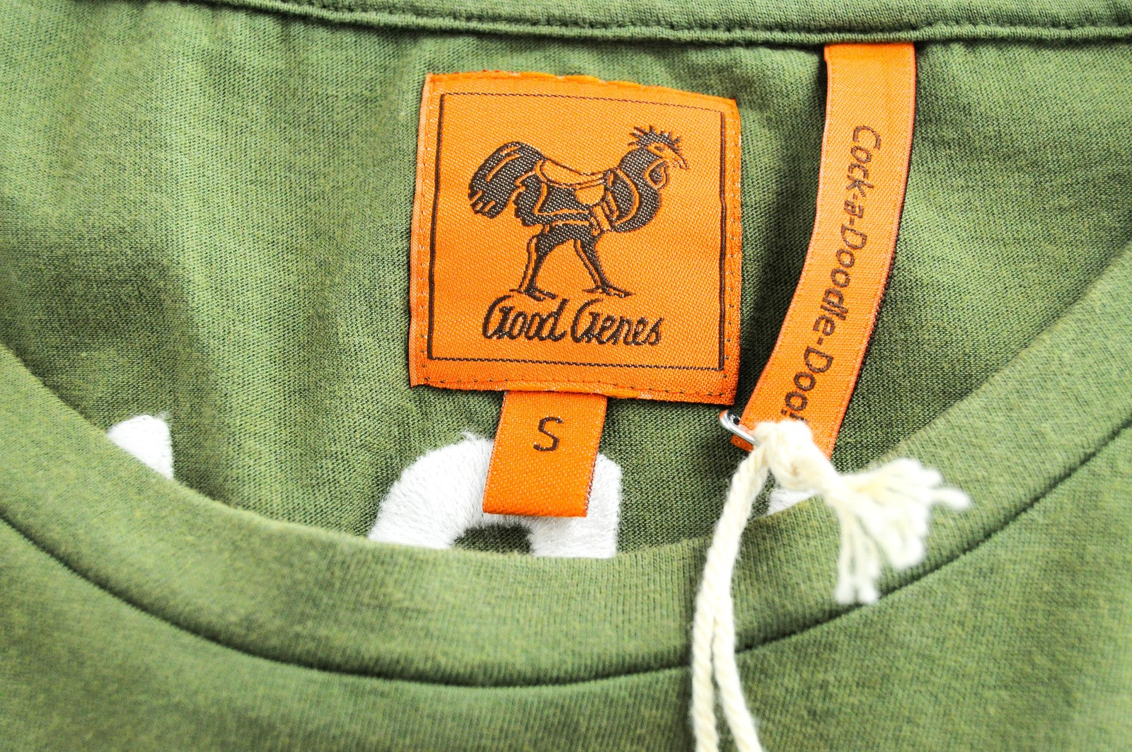 GOOD GENES Men T-Shirt S Green Pure Cotton Short Sleeved Round Neck Logo
