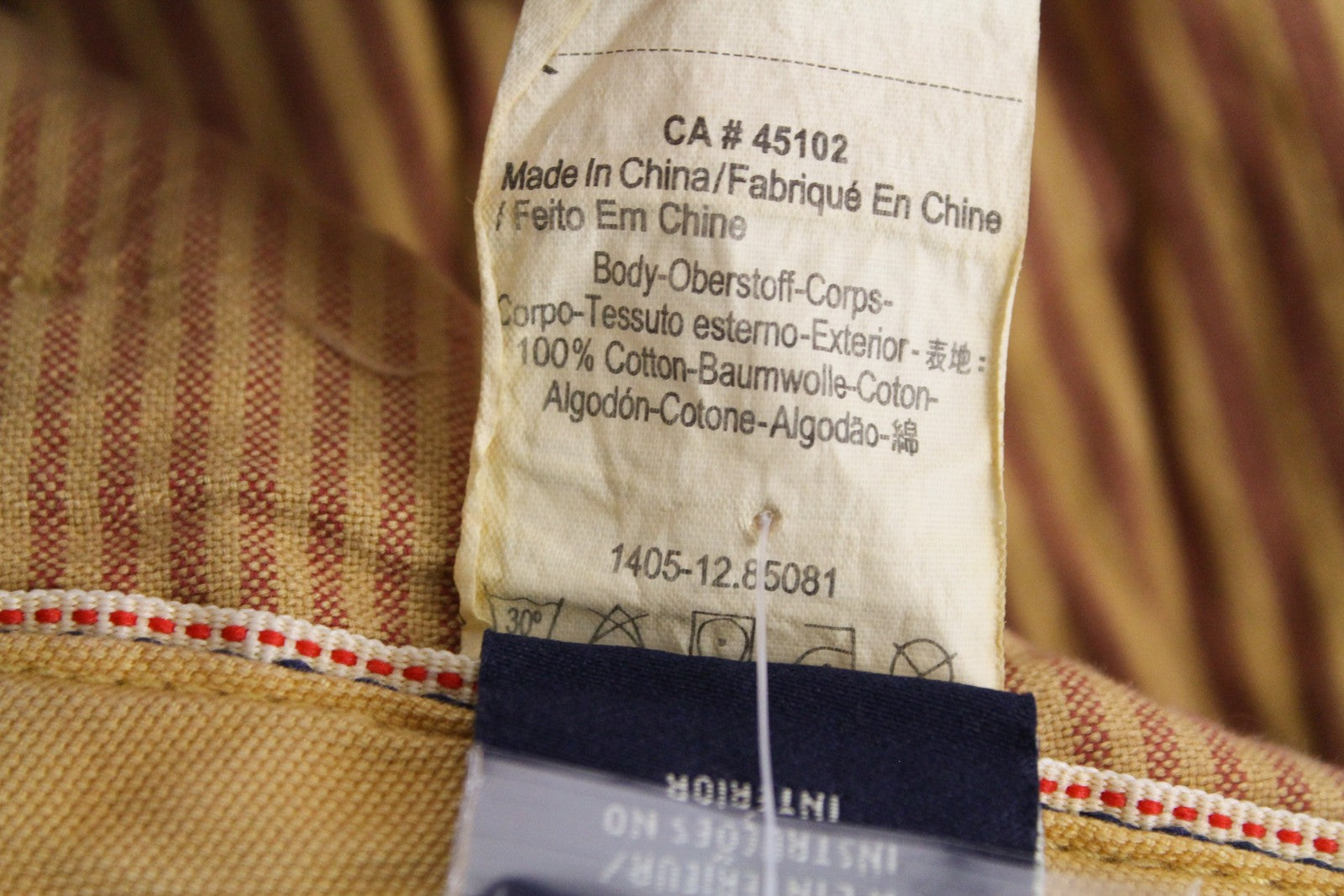 SCOTCH & SODA Theon Men Trousers W31/L32 Yellow Slim Tapered Fit Washed Cotton
