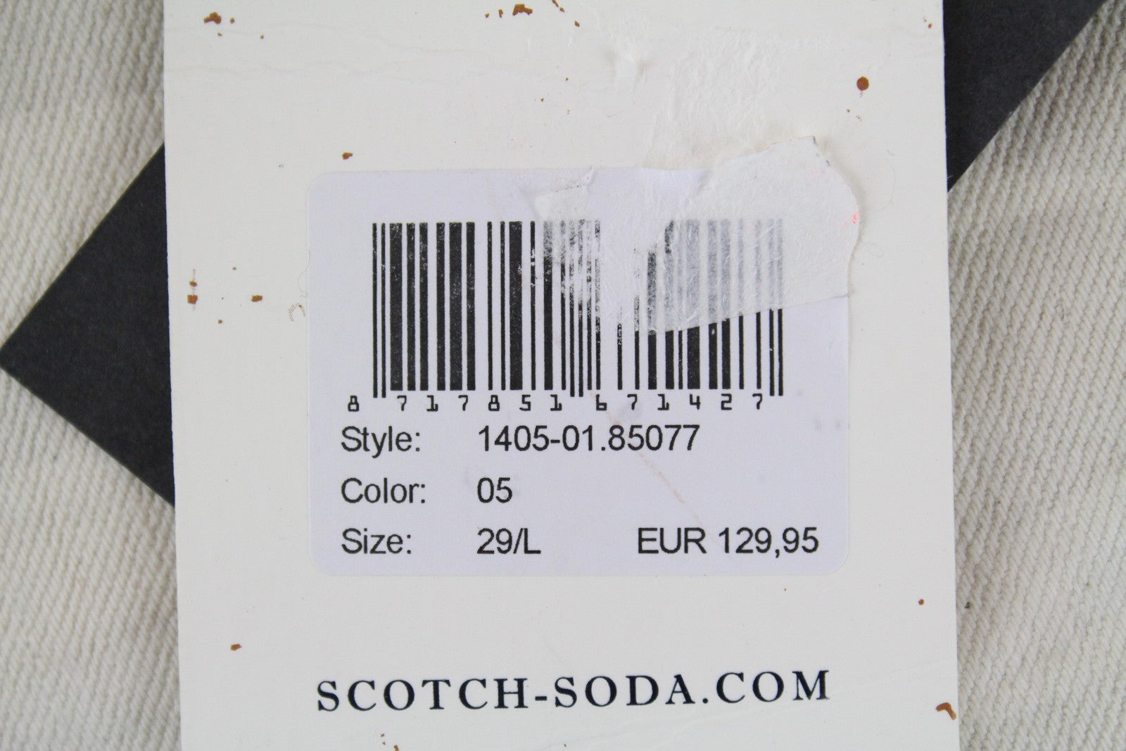 SCOTCH & SODA Stump Men Trousers W29 Grey Loose Taper Cotton Military Patterned