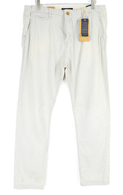 SCOTCH & SODA Freeman Men Trousers W36/L34 Blue Slim Tapered Cotton Striped