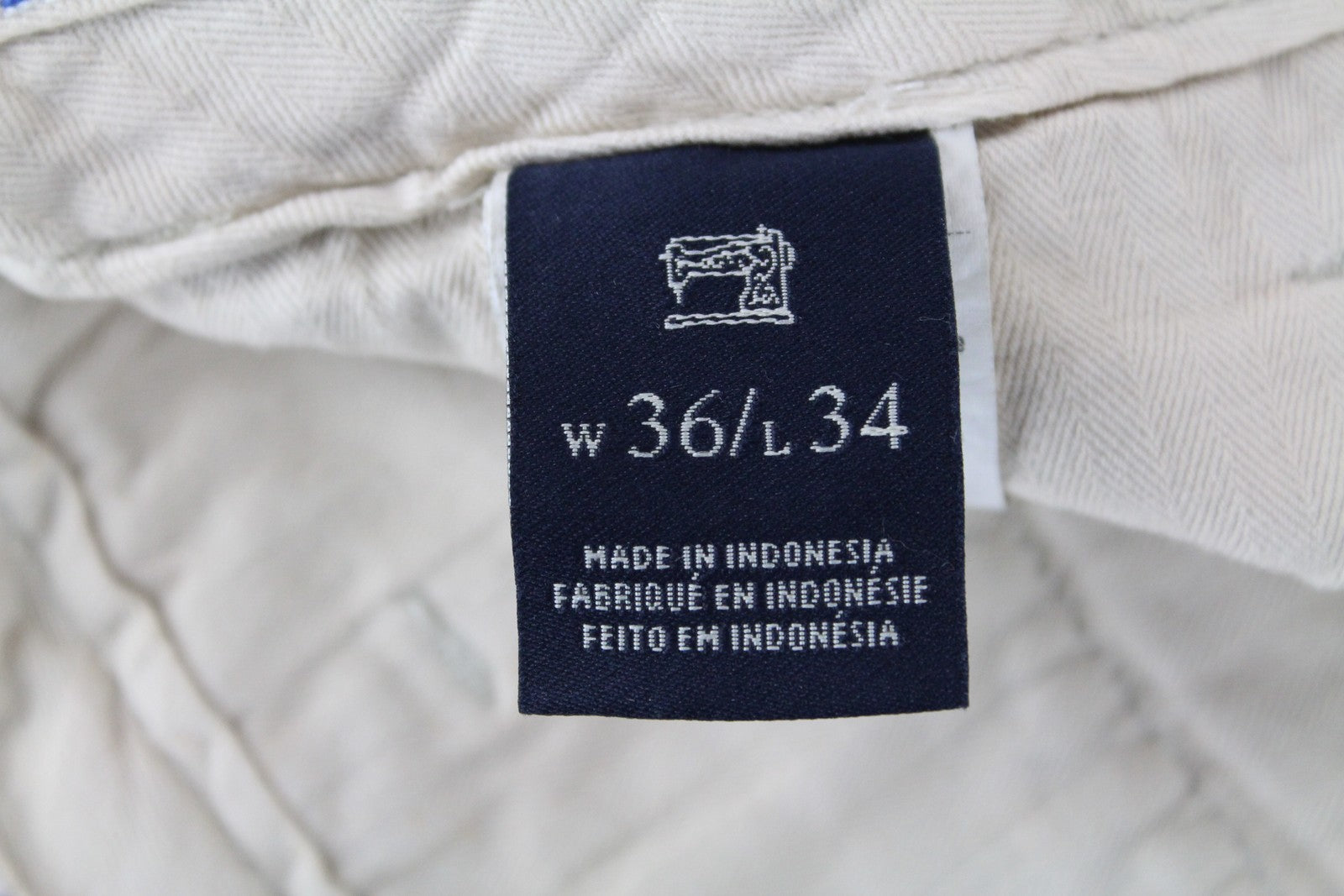 SCOTCH & SODA Freeman Men Trousers W36/L34 Blue Slim Tapered Cotton Striped