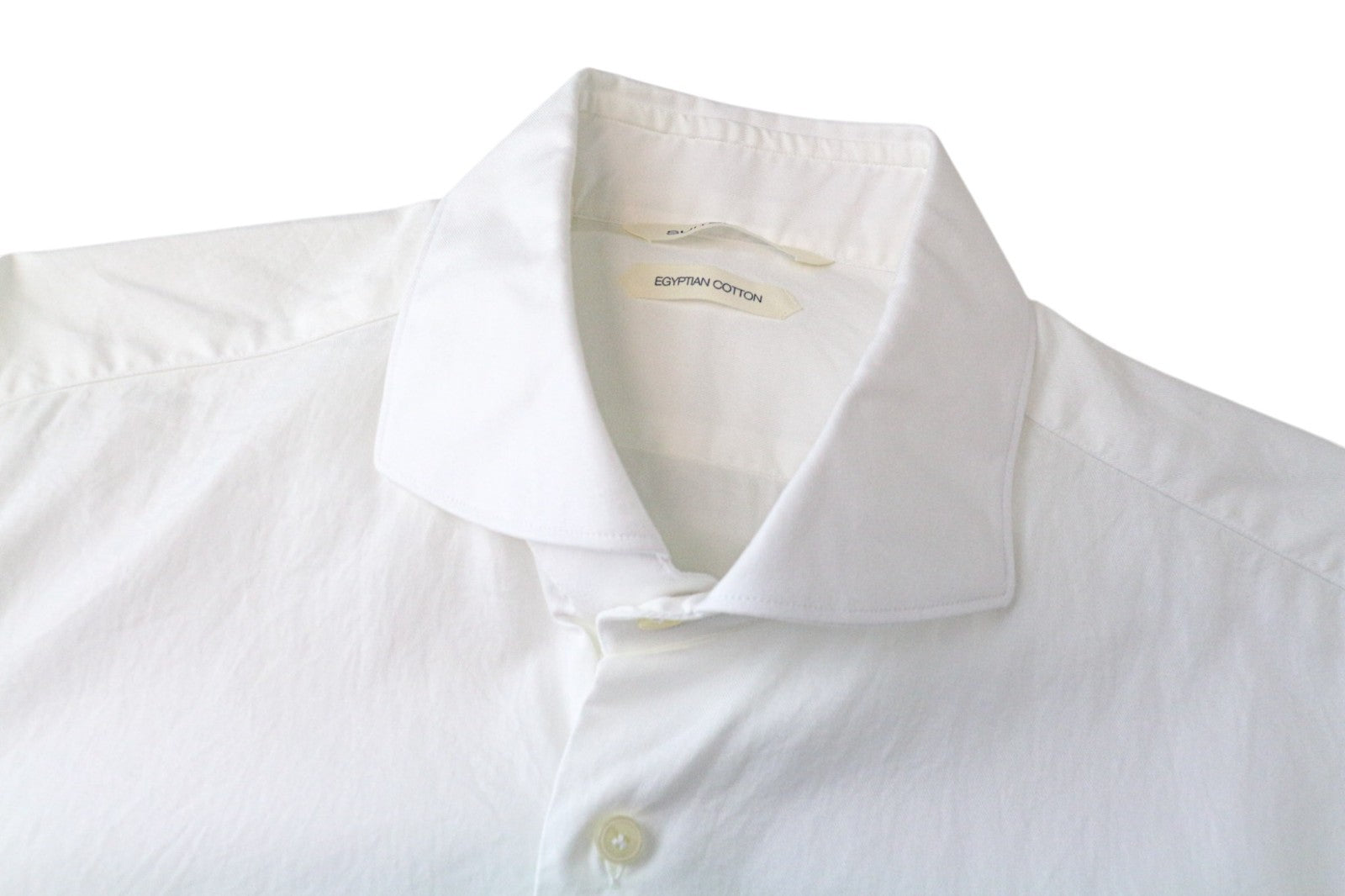 SUITSUPPLY Men's Formal Shirt 42/16 1/2 Extra Slim White Cotton Long Sleeve