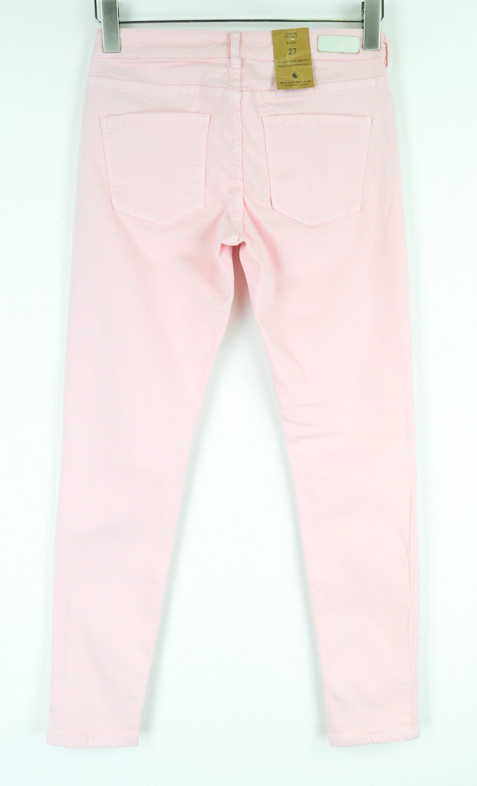 MAISON SCOTCH La Bohemienne Women Trousers W27 Pink Skinny Fit Stretch Mid Rise