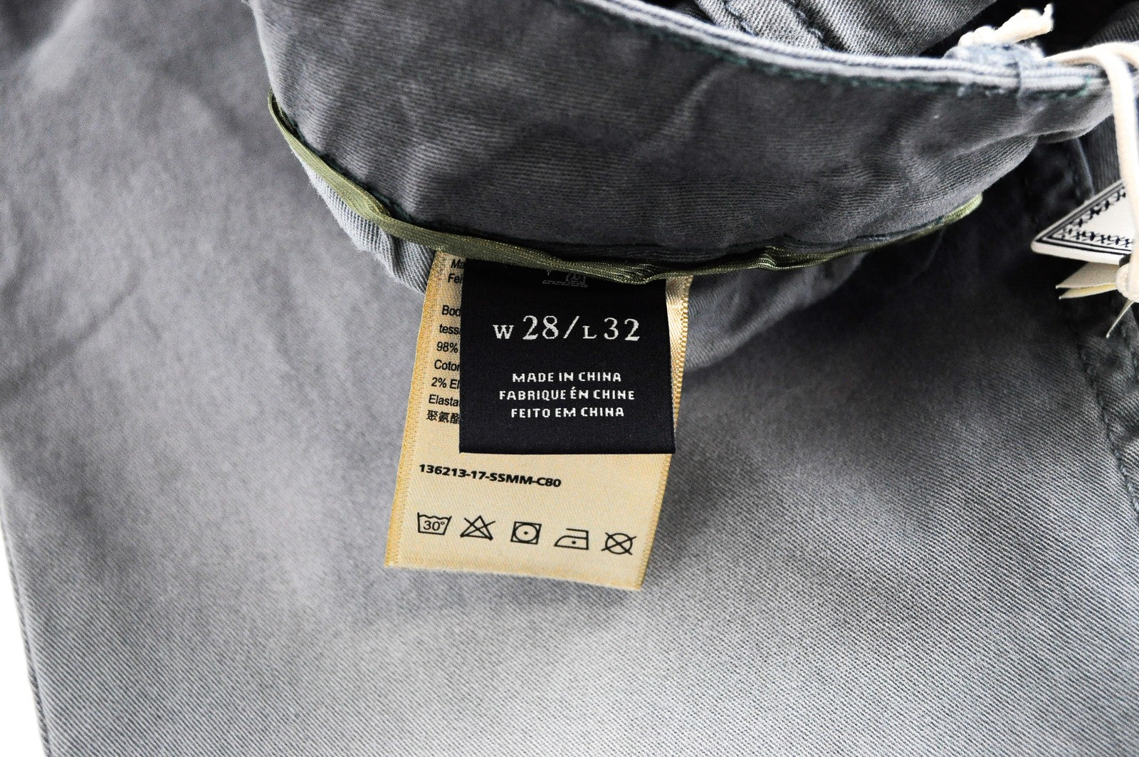 SCOTCH & SODA Pike Men Trousers W28/L32 Jean Style Grey Cotton Stretch Skinny