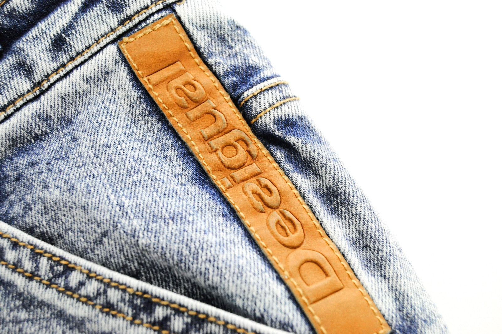 DESIGUAL Coll Men Jeans W30 Slim Fit Washed Cotton Stretch Blue Denim_