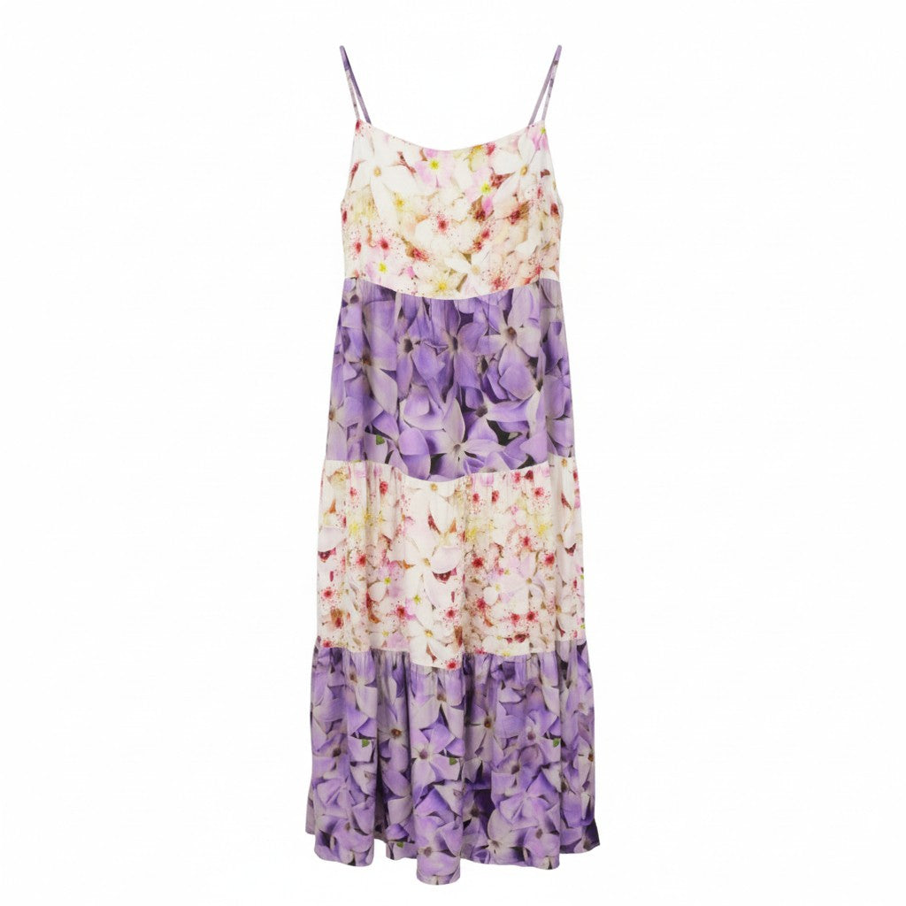 DESIGUAL Vest Estrella Women Dress S Floral Print Sleeveless Midi