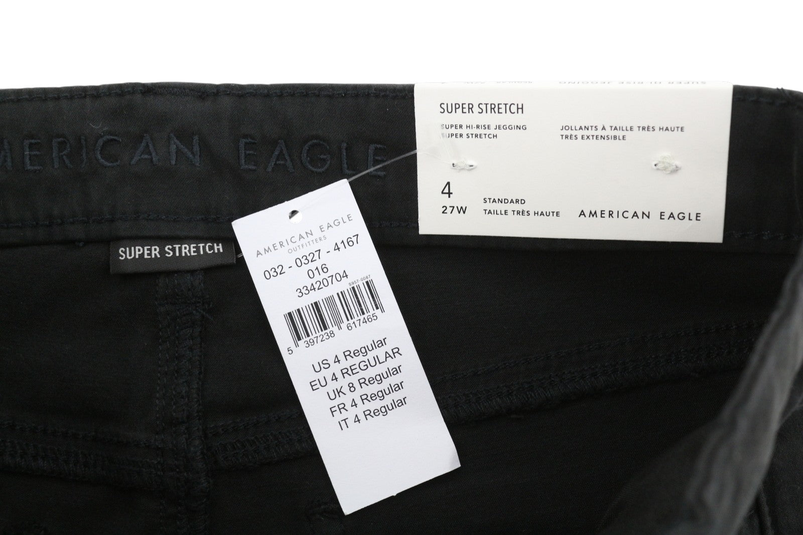 AMERICAN EAGLE OUTFITTERS Super Hi-Rise Jegging Women Trousers W27 Super Stretch