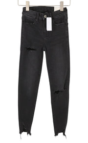 AMERICAN EAGLE OUTFITTERS Hi-Rise Jegging Women Jeans W24 Raven Black Distress