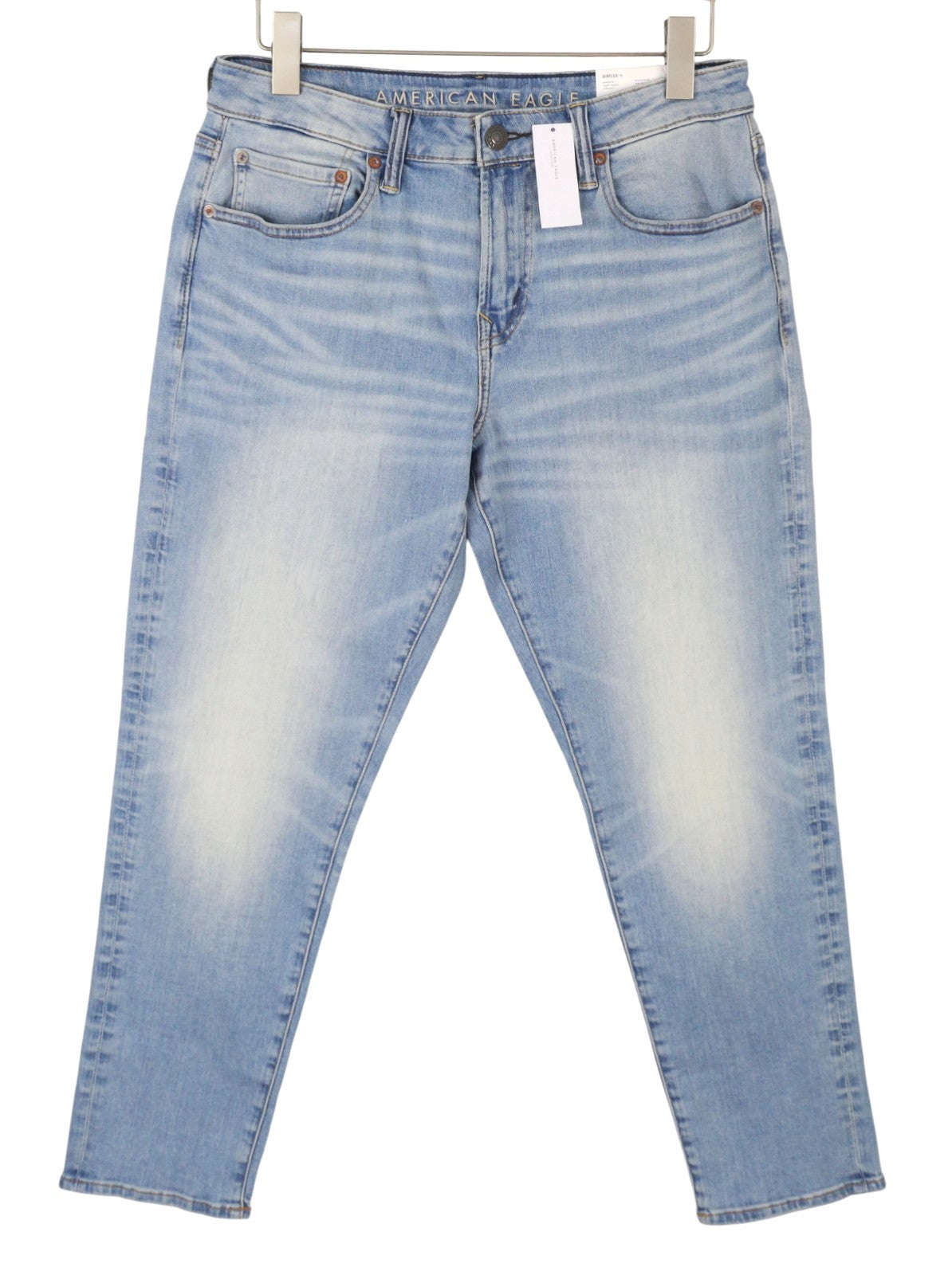 AMERICAN EAGLE OUTFITTERS Airflex+ Men Jeans W32/L30 Athletic Light Wash Blue